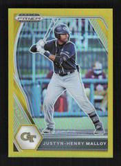 Justyn Henry Malloy [Gold Prizm] #187 Baseball Cards 2021 Panini Prizm Draft Picks Prices