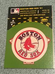 Boston Red Sox Baseball Cards 1982 Fleer Team Logo Stickers Prices
