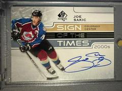 Joe Sakic #ST00-JS Hockey Cards 2021 SP Authentic Sign of the Times Decades 2000's Autographs Prices