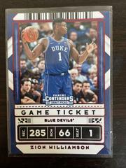 Zion Williamson [Red] #13 Basketball Cards 2020 Panini Contenders Draft Picks Prices
