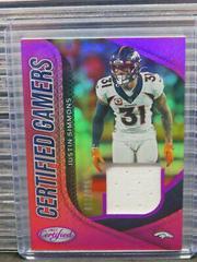 Justin Simmons [Pink] #CG-JS Football Cards 2022 Panini Certified Gamers Mirror Prices