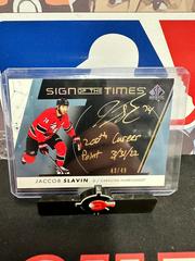 Jaccob Slavin #SOTT-JS Hockey Cards 2022 SP Authentic Sign of the Times Prices