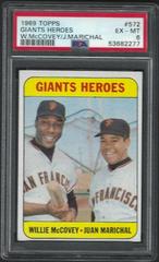 Giants Heroes [W. McCovey, J. Marichal] #572 Baseball Cards 1969 Topps Prices