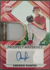 Andrew Painter [Red] Baseball Cards 2022 Panini Elite Extra Edition Prospect Materials Signatures Prices