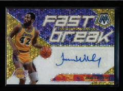 James Worthy [Gold] Basketball Cards 2019 Panini Mosaic Autographs Fast Break Prices