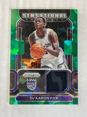 De'Aaron Fox [Green Ice] #SW-DAF Basketball Cards 2021 Panini Prizm Sensational Swatches Prices