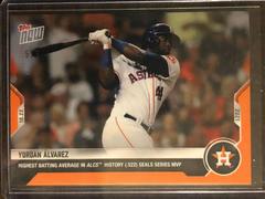Yordan Alvarez [Orange] Baseball Cards 2021 Topps Now Prices