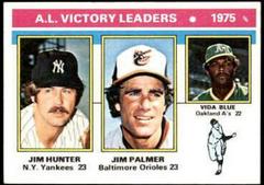 Al Victory Leaders [J. Hunter, J. Palmer, V. Blue] #200 Baseball Cards 1976 Topps Prices
