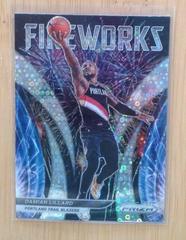 Damian Lillard [Fast Break] #11 Basketball Cards 2021 Panini Prizm Fireworks Prices