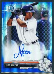 Jose Azocar [Blue Refractor] Baseball Cards 2017 Bowman Chrome Prospects Autographs Prices