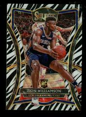 Zion Williamson [Zebra Prizm] #199 Basketball Cards 2019 Panini Select Prices
