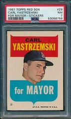 Carl Yastrzemski [For Mayor] Baseball Cards 1967 Topps Red Sox Stickers Prices