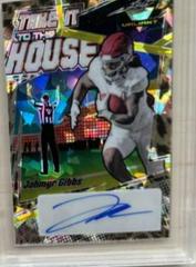 Jahmyr Gibbs [Crystal Leopard] Football Cards 2022 Leaf Valiant Autographs Take it to the House Prices