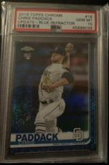 Chris Paddack [Blue Refractor] Baseball Cards 2019 Topps Chrome Update Prices