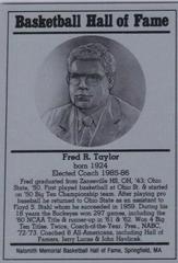 Fred Taylor Basketball Cards 1986 Hall of Fame Metallic Prices