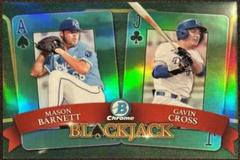Mason Barnett, Gavin Cross [Green] Baseball Cards 2022 Bowman Draft Blackjack Prices