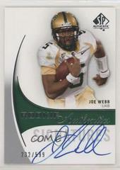Joe Webb [Autograph] #157 Football Cards 2010 SP Authentic Prices