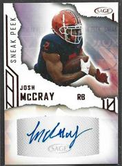 Josh McCray #SPA-JM Football Cards 2023 Sage Sneak Peek Autographs Prices