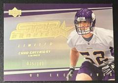 Chad Greenway [Exclusives Gold] #204 Football Cards 2006 Upper Deck Prices