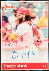 Brandon Marsh Baseball Cards 2022 Panini Donruss Retro 1988 Signatures Prices