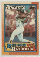 Rickey Henderson #7 Baseball Cards 1990 Topps Tiffany Prices
