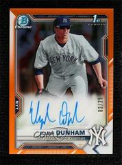 Elijah Dunham [Orange Refractor] #CPA-ED Baseball Cards 2021 Bowman Chrome Prospect Autographs Prices