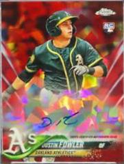 Dustin Fowler [Red] #AC-DF Baseball Cards 2018 Topps Chrome Sapphire Rookie Autographs Prices