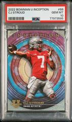 CJ Stroud Football Cards 2022 Bowman University Inception Prices