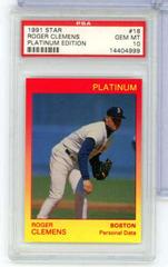 Roger Clemens #18 Baseball Cards 1991 Star Platinum Edition Prices