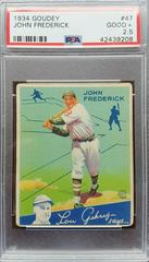 John Frederick Baseball Cards 1934 Goudey Prices