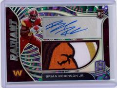 Brian Robinson Jr. [Psychedelic] #RAD-BRO Football Cards 2022 Panini Spectra Radiant Rookie Patch Signatures Prices