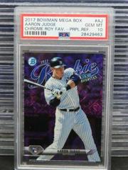 Aaron Judge [Purple Refractor] Baseball Cards 2017 Bowman Mega Box Chrome Rookie of the Year Favorites Prices