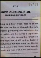 Jazz Chisholm Jr. [Black Eclipse] Baseball Cards 2023 Topps Cosmic Chrome Extraterrestrial Talent Prices