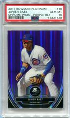 Javier Baez [Purple Refractor] #10 Baseball Cards 2013 Bowman Platinum Chrome Prospects Prices
