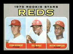 Reds Rookies [Geishert, McRae, Simpson] #683 Baseball Cards 1970 Topps Prices