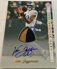 Van Jefferson [Gold] #AJ-VJE Football Cards 2022 Panini Luminance Autograph Jerseys Prices