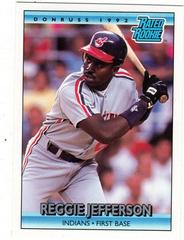Reggie Jefferson #12 Baseball Cards 1992 Donruss Prices
