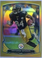 Antonio Brown [Gold Refractor] #102 Football Cards 2014 Bowman Chrome Prices