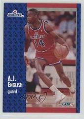 A.J. English #206 Basketball Cards 1991 Fleer Prices