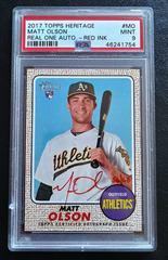 Matt Olson [Red Ink] #MO Baseball Cards 2017 Topps Heritage Real One Autographs Prices