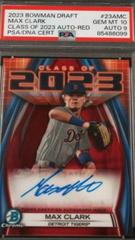 Max Clark [Red] #23A-MC Baseball Cards 2023 Bowman Draft Class of Autographs Prices