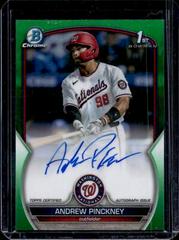 Andrew Pinckney [Green] Baseball Cards 2023 Bowman Draft Chrome Prospect Autographs Prices
