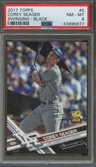 Corey Seager [Swinging Black] Baseball Cards 2017 Topps Prices