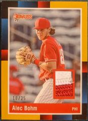 Alec Bohm [Gold] #R88M-AB Baseball Cards 2022 Panini Donruss Retro 1988 Materials Prices