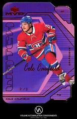 Cole Caufield [Purple] Hockey Cards 2021 Upper Deck MVP Colors and Contours Prices