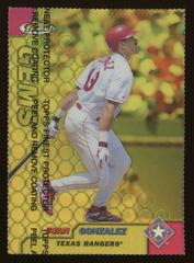 Juan Gonzalez [Gold Refractor] #107 Baseball Cards 1999 Finest Prices