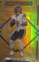 Justin Fields [Gold Flood] Football Cards 2021 Panini Obsidian Prices