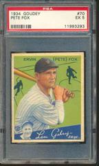 Pete Fox #70 Baseball Cards 1934 Goudey Prices