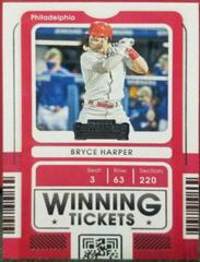 Bryce Harper Baseball Cards 2021 Panini Contenders Winning Tickets Prices