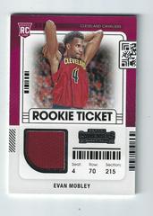 Evan Mobley Basketball Cards 2021 Panini Contenders Rookie Ticket Swatches Prices